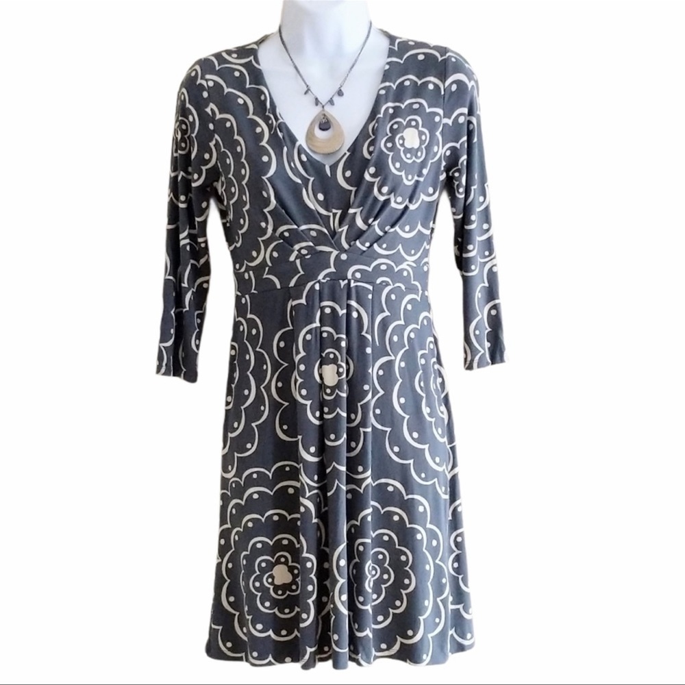 Boden dress floral blue/ white